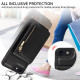 For iPhone SE 2022/ 7 / 8 Crossbody Lanyard Zipper Wallet Leather Phone Case(Black)