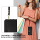 For iPhone SE 2022/ 7 / 8 Crossbody Lanyard Zipper Wallet Leather Phone Case(Black)