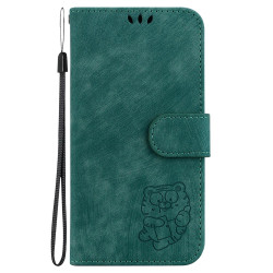 For iPhone 7 / 8 / SE 2022 / 2020 Little Tiger Embossed Leather Phone Case(Green)