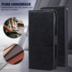 For iPhone 6 / 7 / 8 / SE 2022 Skin Feeling Oil Leather Texture PU + TPU Phone Case(Black)