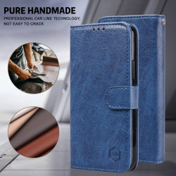 For iPhone 6 / 7 / 8 / SE 2022 Skin Feeling Oil Leather Texture PU + TPU Phone Case(Dark Blue)