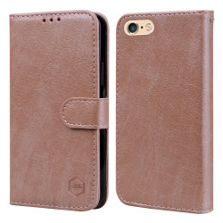For iPhone 6 / 7 / 8 / SE 2022 Skin Feeling Oil Leather Texture PU + TPU Phone Case(Champagne)