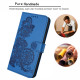 For iPhone 6 / 7 / 8 / SE 2020 Datura Flower Embossed Flip Leather Phone Case(Blue)