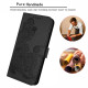 For iPhone 6 / 7 / 8 / SE 2020 Datura Flower Embossed Flip Leather Phone Case(Black)