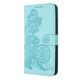 For iPhone 6 / 7 / 8 / SE 2020 Datura Flower Embossed Flip Leather Phone Case(Light blue)
