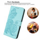 For iPhone 6 / 7 / 8 / SE 2020 Datura Flower Embossed Flip Leather Phone Case(Light blue)