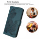 For iPhone 6 / 7 / 8 / SE 2020 Datura Flower Embossed Flip Leather Phone Case(Dark Green)