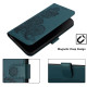 For iPhone 6 / 7 / 8 / SE 2020 Datura Flower Embossed Flip Leather Phone Case(Dark Green)