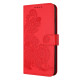For iPhone 6 / 7 / 8 / SE 2020 Datura Flower Embossed Flip Leather Phone Case(Red)