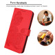 For iPhone 6 / 7 / 8 / SE 2020 Datura Flower Embossed Flip Leather Phone Case(Red)
