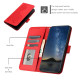 For iPhone 6 / 7 / 8 / SE 2020 Datura Flower Embossed Flip Leather Phone Case(Red)