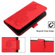 For iPhone 6 / 7 / 8 / SE 2020 Datura Flower Embossed Flip Leather Phone Case(Red)