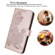 For iPhone 6 / 7 / 8 / SE 2020 Datura Flower Embossed Flip Leather Phone Case(Rose Gold)