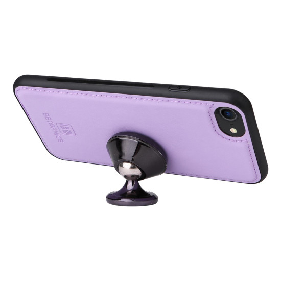 For iPhone 6 / 7 / 8 BETOPNICE BN-005 2 in 1 Detachable Imitate Genuine Leather Phone Case(Light Purple)