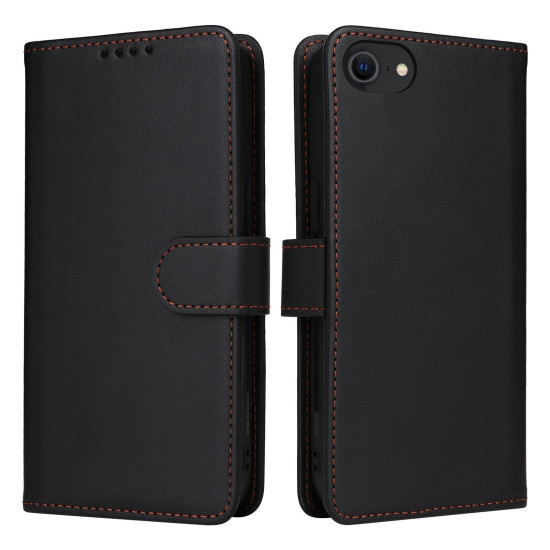 For iPhone 6 / 7 / 8 BETOPNICE BN-005 2 in 1 Detachable Imitate Genuine Leather Phone Case(Black)