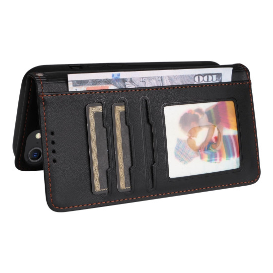 For iPhone 6 / 7 / 8 BETOPNICE BN-005 2 in 1 Detachable Imitate Genuine Leather Phone Case(Black)