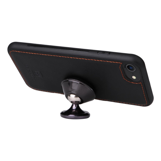 For iPhone 6 / 7 / 8 BETOPNICE BN-005 2 in 1 Detachable Imitate Genuine Leather Phone Case(Black)