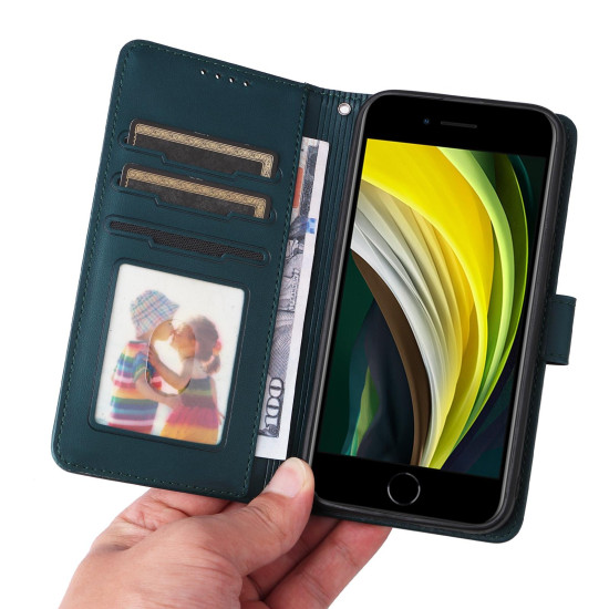 For iPhone 6 / 7 / 8 BETOPNICE BN-005 2 in 1 Detachable Imitate Genuine Leather Phone Case(Blue)