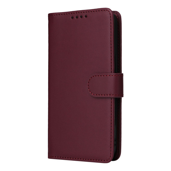 For iPhone 6 / 7 / 8 BETOPNICE BN-005 2 in 1 Detachable Imitate Genuine Leather Phone Case(Wine Red)