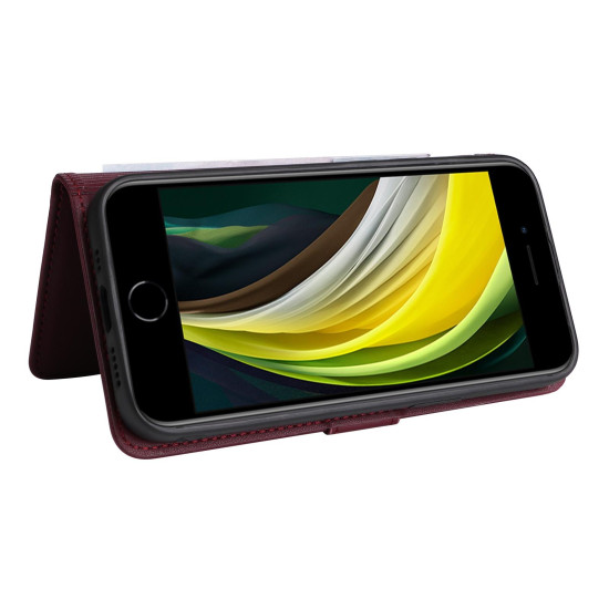 For iPhone 6 / 7 / 8 BETOPNICE BN-005 2 in 1 Detachable Imitate Genuine Leather Phone Case(Wine Red)