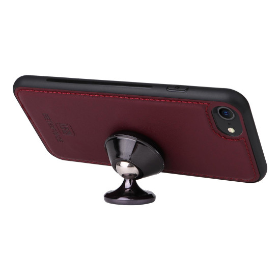 For iPhone 6 / 7 / 8 BETOPNICE BN-005 2 in 1 Detachable Imitate Genuine Leather Phone Case(Wine Red)