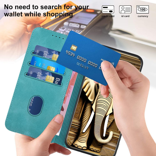For iPhone SE 2022/SE 2020/6/7/8 YX0060 Elephant Head Embossed Phone Leather Case with Lanyard(Light Blue)