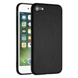 For iPhone SE 2022/SE 2020/6/7/8 R20 Leather Pattern Phone Single Case(Black)