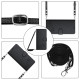 For iPhone SE 2022/SE 2020/6/7/8 Cat Rat Embossed Pattern RFID Leather Phone Case with Lanyard(Black)