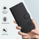 For iPhone SE 2022/SE 2020/6/7/8 Cat Rat Embossed Pattern RFID Leather Phone Case with Lanyard(Black)