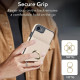 For iPhone SE 2022/SE 2020/6/7/8 RFID Anti-theft Card Ring Holder Phone Case(White)