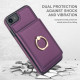 For iPhone SE 2022/SE 2020/6/7/8 RFID Anti-theft Card Ring Holder Phone Case(Dark Purple)
