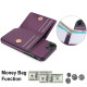 For iPhone SE 2022/SE 2020/6/7/8 RFID Anti-theft Card Ring Holder Phone Case(Dark Purple)