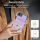 For iPhone SE 2022/SE 2020/6/7/8 RFID Anti-theft Card Ring Holder Phone Case(Purple)