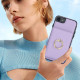 For iPhone SE 2022/SE 2020/6/7/8 RFID Anti-theft Card Ring Holder Phone Case(Purple)