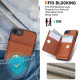 For iPhone SE 2022/SE 2020/6/7/8 RFID Anti-theft Card Ring Holder Phone Case(Brown)