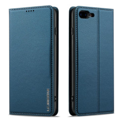 For iPhone 7 / 8 / SE 2020 LC.IMEEKE L1 Series Frosted Fine Texture PU Phone Case(Blue)