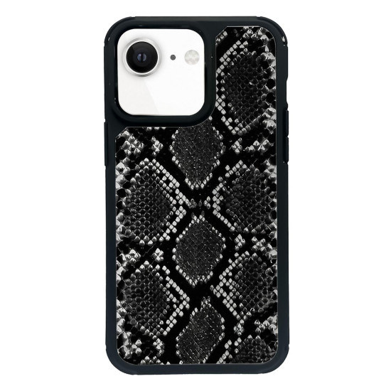 For iPhone 7 / 8 / SE 2020 2022 Exclusive Design Style PC Full Coverage Pattern Phone Case(Black Python Texture)