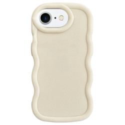 For iPhone 7 / 8 / SE 2020 2022 Big Wave Puff Shape TPU Phone Case(Beige)