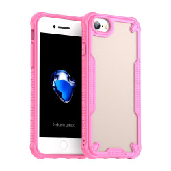 For iPhone SE 2022 Armor Glaze PC Hybrid TPU Phone Case(Pink)
