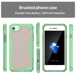 For iPhone SE 2022 Armor Glaze PC Hybrid TPU Phone Case(Green)