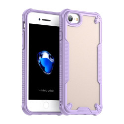For iPhone SE 2022 Armor Glaze PC Hybrid TPU Phone Case(Purple)