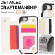 For iPhone 7 / 8 / SE 2020 2022 Double Bckle Card Slot Full Coverage Phone Case with Cross-body Strap(White)