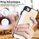 For iPhone 7 / 8 / SE 2020 2022 Double Bckle Card Slot Full Coverage Phone Case with Cross-body Strap(White)