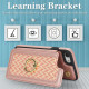 For iPhone 7 / 8 / SE 2020 2022 Double Bckle Card Slot Full Coverage Phone Case with Cross-body Strap(Rose Gold)
