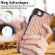 For iPhone 7 / 8 / SE 2020 2022 Double Bckle Card Slot Full Coverage Phone Case with Cross-body Strap(Rose Gold)