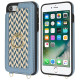 For iPhone 7 / 8 / SE 2020 2022 Double Bckle Card Slot Full Coverage Phone Case with Cross-body Strap(Blue)