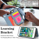 For iPhone 7 / 8 / SE 2020 2022 Double Bckle Card Slot Full Coverage Phone Case with Cross-body Strap(Blue)