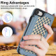 For iPhone 7 / 8 / SE 2020 2022 Double Bckle Card Slot Full Coverage Phone Case with Cross-body Strap(Blue)