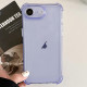 For iPhone SE 2022 / SE 2020 Transparent Four-corner Shockproof TPU Phone Case(Purple)