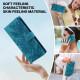 For iPhone 6 / 7 / SE 2022 Lace Floral Embossed Magnetic Buckle PU Phone Case With Wrist Strap(Green)